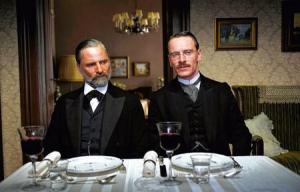 Freud and Jung as played by Mortensen and Fassbender