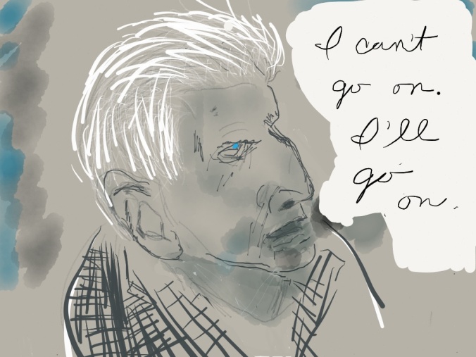 Samuel Beckett Illustration 2014 by jpbohannon